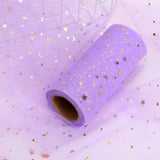 Tulle Roll Spool Tulle Fabric Roll with Star Sequins for Wedding Table Tutu Dress Skirt Light Purple 2280x15cm Dark Grey