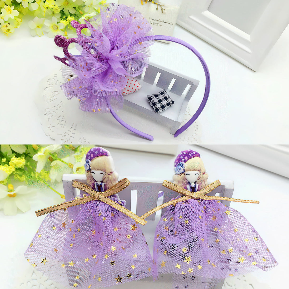 Tulle Roll Spool Tulle Fabric Roll with Star Sequins for Wedding Table Tutu Dress Skirt Light Purple 2280x15cm Dark Grey