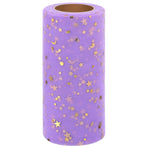 Tulle Roll Spool Tulle Fabric Roll with Star Sequins for Wedding Table Tutu Dress Skirt Light Purple 2280x15cm Lavender