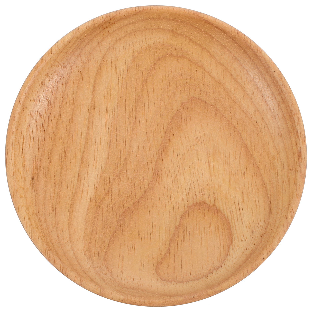 Flat Wooden Dinner Plate Beige For Wedding 1Pcs 4.9In 12.50X12.50X2.00CM Beige