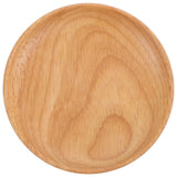 Flat Wooden Dinner Plate Beige For Wedding 1Pcs 4.9In 12.50X12.50X2.00CM Beige