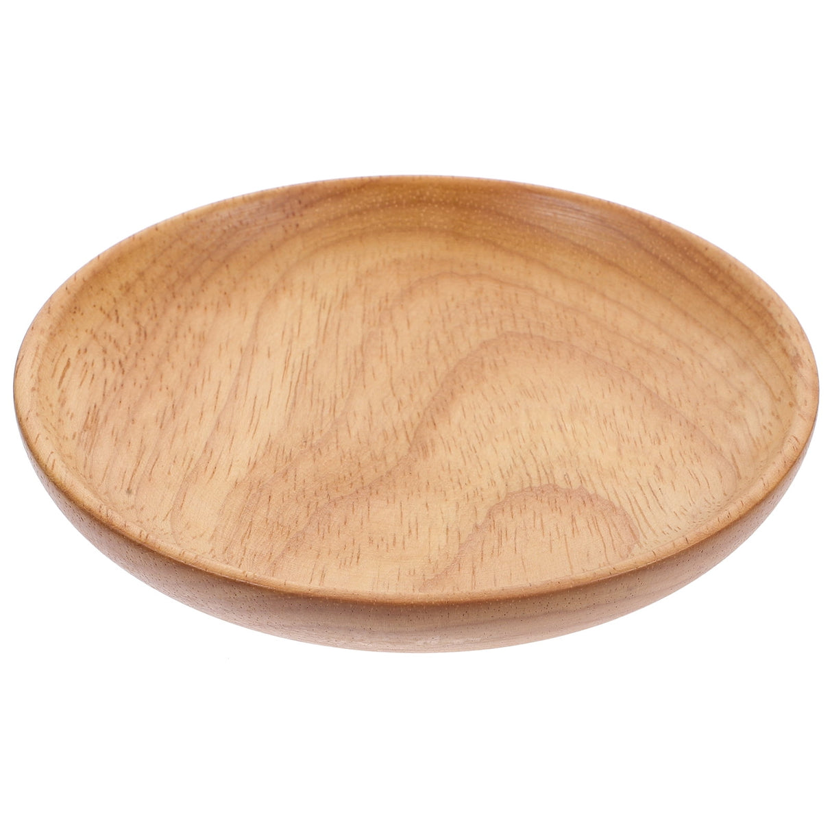 Flat Wooden Dinner Plate Beige For Wedding 1Pcs 4.9In 12.50X12.50X2.00CM Beige