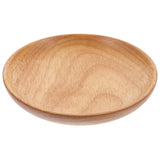 Flat Wooden Dinner Plate Beige For Wedding 1Pcs 4.9In 12.50X12.50X2.00CM Beige - Side View