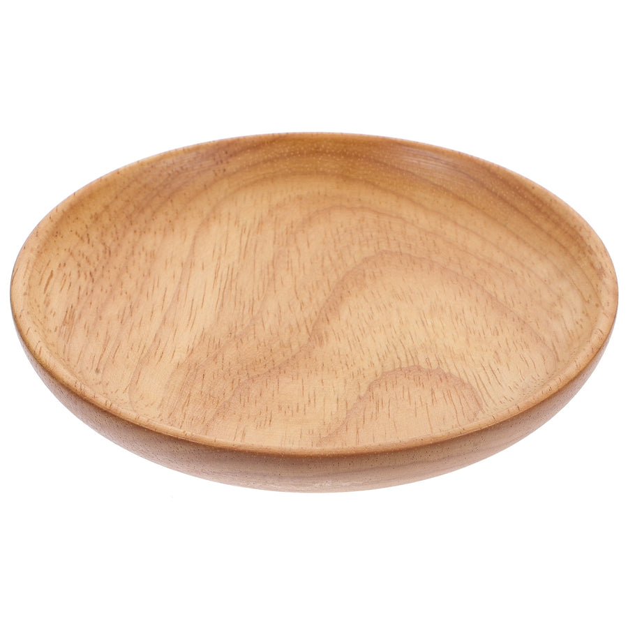 Flat Wooden Dinner Plate Beige For Wedding 1Pcs 4.9In 12.50X12.50X2.00CM Beige