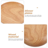 Flat Wooden Dinner Plate Beige For Wedding 1Pcs 4.9In 12.50X12.50X2.00CM Beige