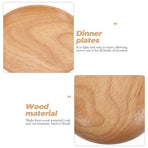 Flat Wooden Dinner Plate Beige For Wedding 1Pcs 4.9In 12.50X12.50X2.00CM Beige