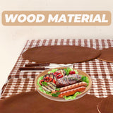 Flat Wooden Dinner Plate Beige For Wedding 1Pcs 4.9In 12.50X12.50X2.00CM Beige - Extra Image