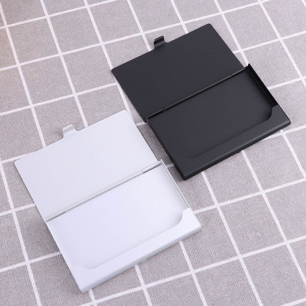 Aluminum Alloy Business Card Case 2Pcs 3.6x2.3x0.3In 9.20X5.80X0.70CM Assorted Color