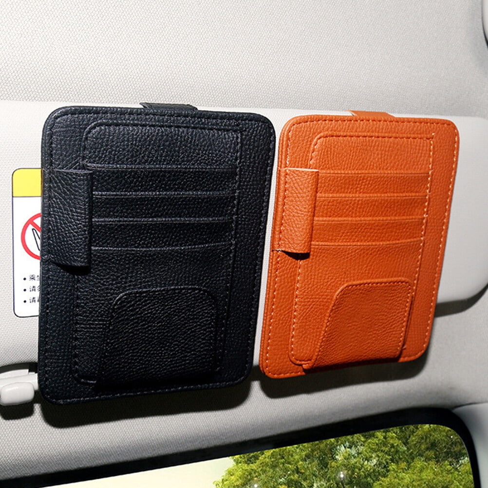 automotive sunglass holder Visor Organizer Black Organizing Driving 1Pack 15.00X12.50X0.60CM Black