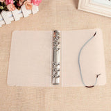 Plastic A5 Cover Round Ring Binder Transparent 1Pack 9.3x7.1x1.6Inch 23.60X18.00X4.00CM Beige