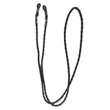 Eyeglasses Holder Strap Cord Leather Eyeglasses String Holder Chain Necklace Glasses Cord Lanyard Eyeglass Retainer for Men Women Kids(Black) 70.00X0.22X0.22CM Black - Front View