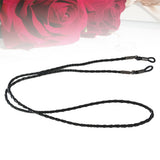 Eyeglasses Holder Strap Cord Leather Eyeglasses String Holder Chain Necklace Glasses Cord Lanyard Eyeglass Retainer for Men Women Kids(Black) 70.00X0.22X0.22CM Black