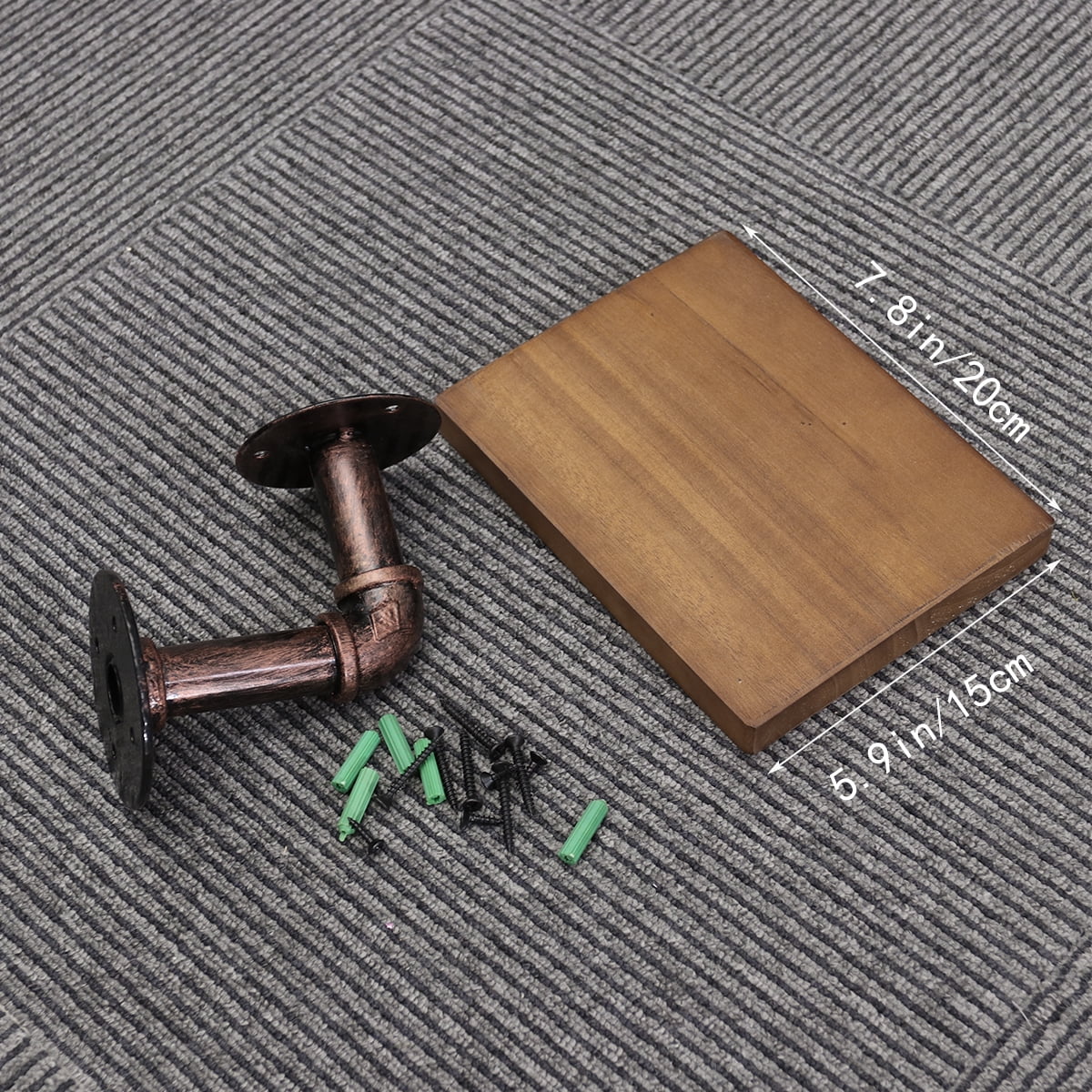 Hanging Shelf Wooden Material For Study 1Pcs 7.9X5.9X0.8In 20.00X15.00X2.00CM Brown