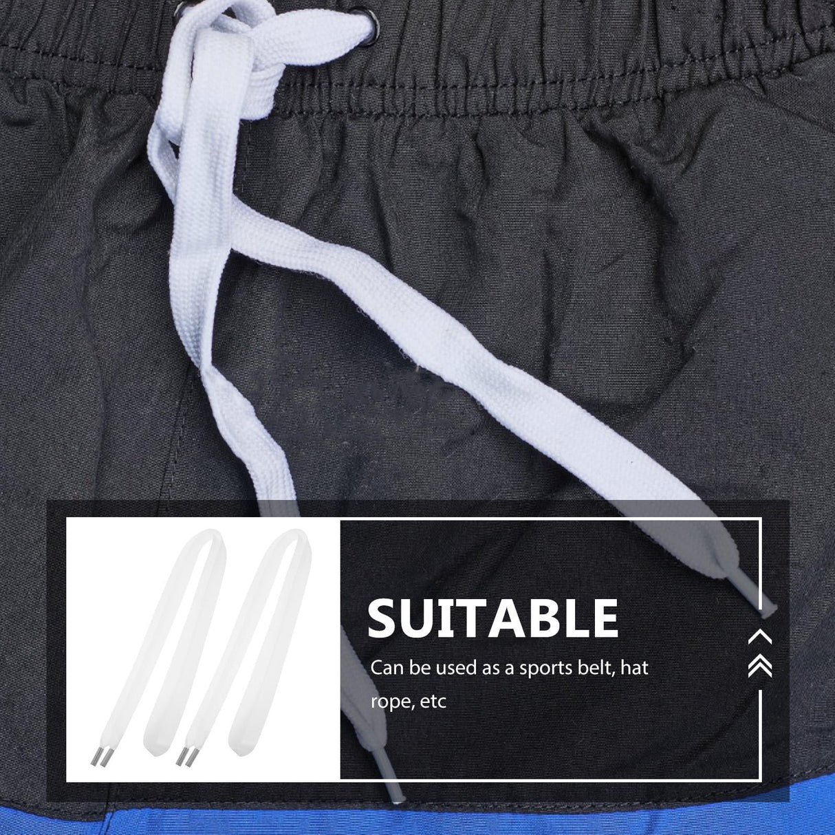 Worgeous 2pcs Versatile Drawstrings For Trousers Waist Belt For Sports And Daily Wear Durable Replacement Pants Cords For Men And Women