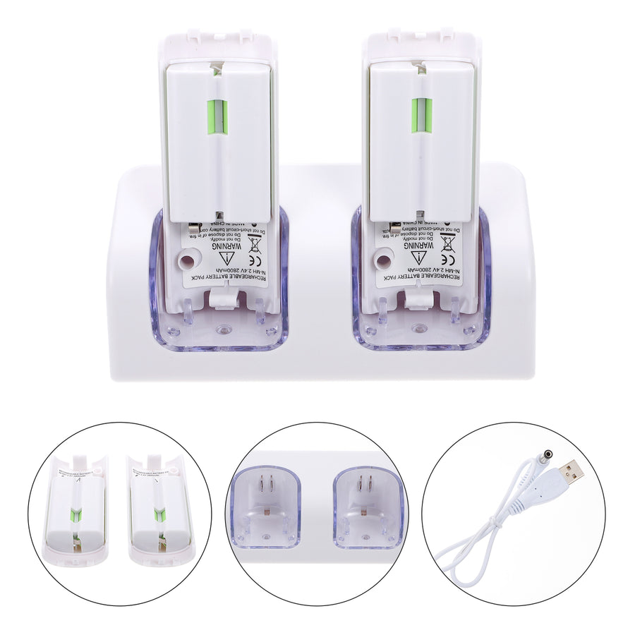 VR Controllers Rechargeable Batteries and Charger White ABS 1 Gaming Accessories 12.5X5.99cm White