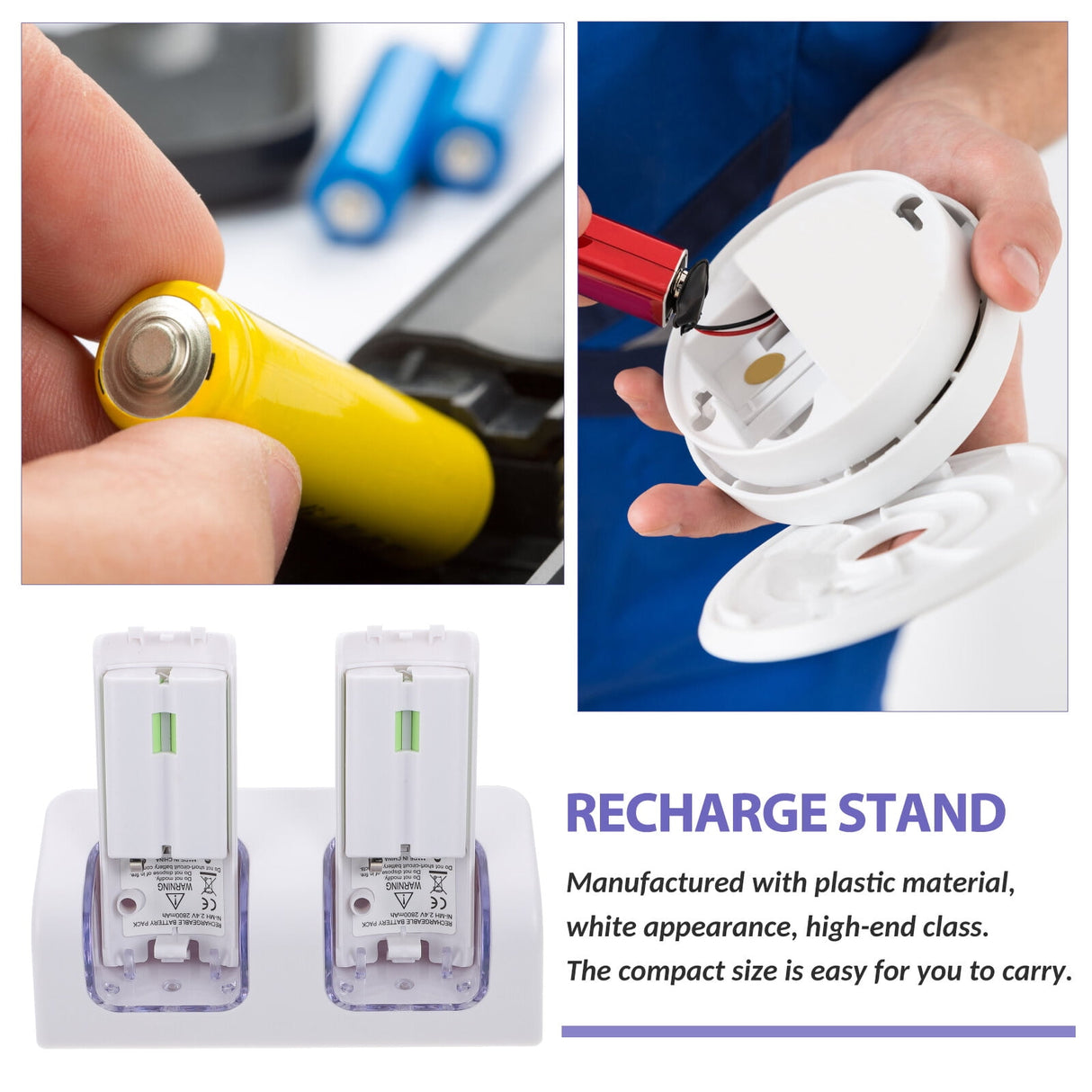 VR Controllers Rechargeable Batteries and Charger White ABS 1 Gaming Accessories 12.5X5.99cm White