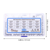 Bearing Steel Ball Assortment 580Pcs Round Easy Installation Mechanical Components 1X1X1CM Silver