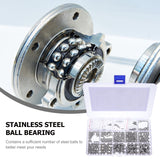 Bearing Steel Ball Assortment 580Pcs Round Easy Installation Mechanical Components 1X1X1CM Silver