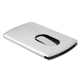 2 Stainless Steel Wallet Credit Holder Portable Slide Out Credit ID Holders for Men ( Silver ) Silver - Side View