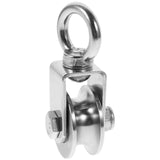 Heavy Duty Traction 201 Stainless Steel Swivel Pulley Silent U Type Cable Pulley 10.7X4.8X4.5CM Silver - Rear View