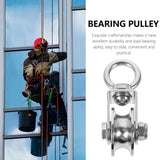 Heavy Duty Traction 201 Stainless Steel Swivel Pulley Silent U Type Cable Pulley 10.7X4.8X4.5CM Silver