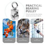 Heavy Duty Traction 201 Stainless Steel Swivel Pulley Silent U Type Cable Pulley 10.7X4.8X4.5CM Silver