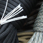 Nylon Parachute Cord Braid Nylon Rope Nylon Twine Rope Cord for Crafts Tie- Downs Camping 4.0mm x 15m 0.4X0.4 Black