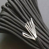 Nylon Parachute Cord Braid Nylon Rope Nylon Twine Rope Cord for Crafts Tie- Downs Camping 4.0mm x 15m 0.4X0.4 Black