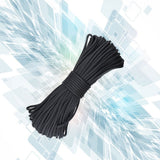 Nylon Parachute Cord Braid Nylon Rope Nylon Twine Rope Cord for Crafts Tie- Downs Camping 4.0mm x 15m 0.4X0.4 Black