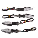 Rectangular Motorcycle Driving Lights Blue 4Pcs 4.1*1.1*0.9In For Vehicle Use Black
