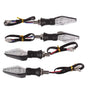 Rectangular Motorcycle Driving Lights Blue 4Pcs 4.1*1.1*0.9In For Vehicle Use Black