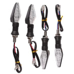 Rectangular Motorcycle Driving Lights Blue 4Pcs 4.1*1.1*0.9In For Vehicle Use Black
