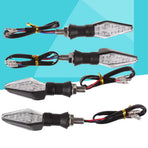 Rectangular Motorcycle Driving Lights Blue 4Pcs 4.1*1.1*0.9In For Vehicle Use Black