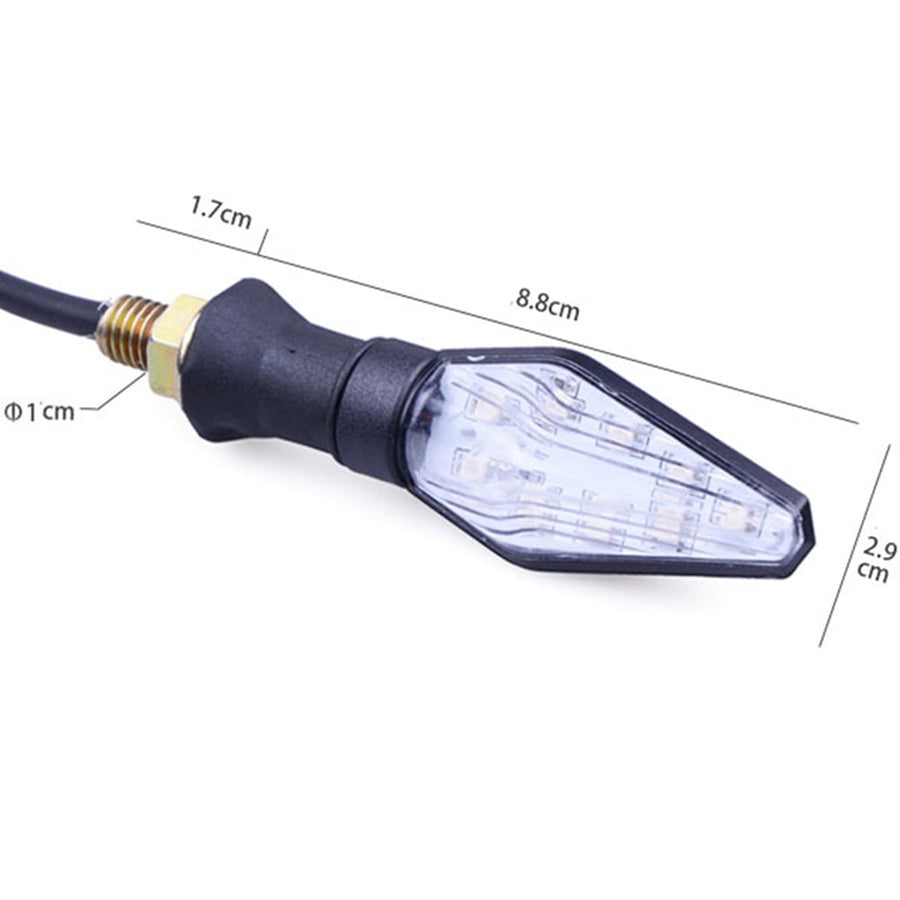 Rectangular Motorcycle Driving Lights Blue 4Pcs 4.1*1.1*0.9In For Vehicle Use Black