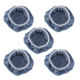 5 PCS Car Polishing Waxing Coral Fleece Bonnets Pads - 9-10 inch (Grey) Grey