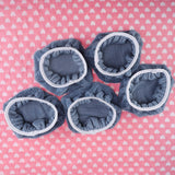 5 PCS Car Polishing Waxing Coral Fleece Bonnets Pads - 9-10 inch (Grey) Grey