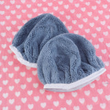 5 PCS Car Polishing Waxing Coral Fleece Bonnets Pads - 9-10 inch (Grey) Grey - Extra Image