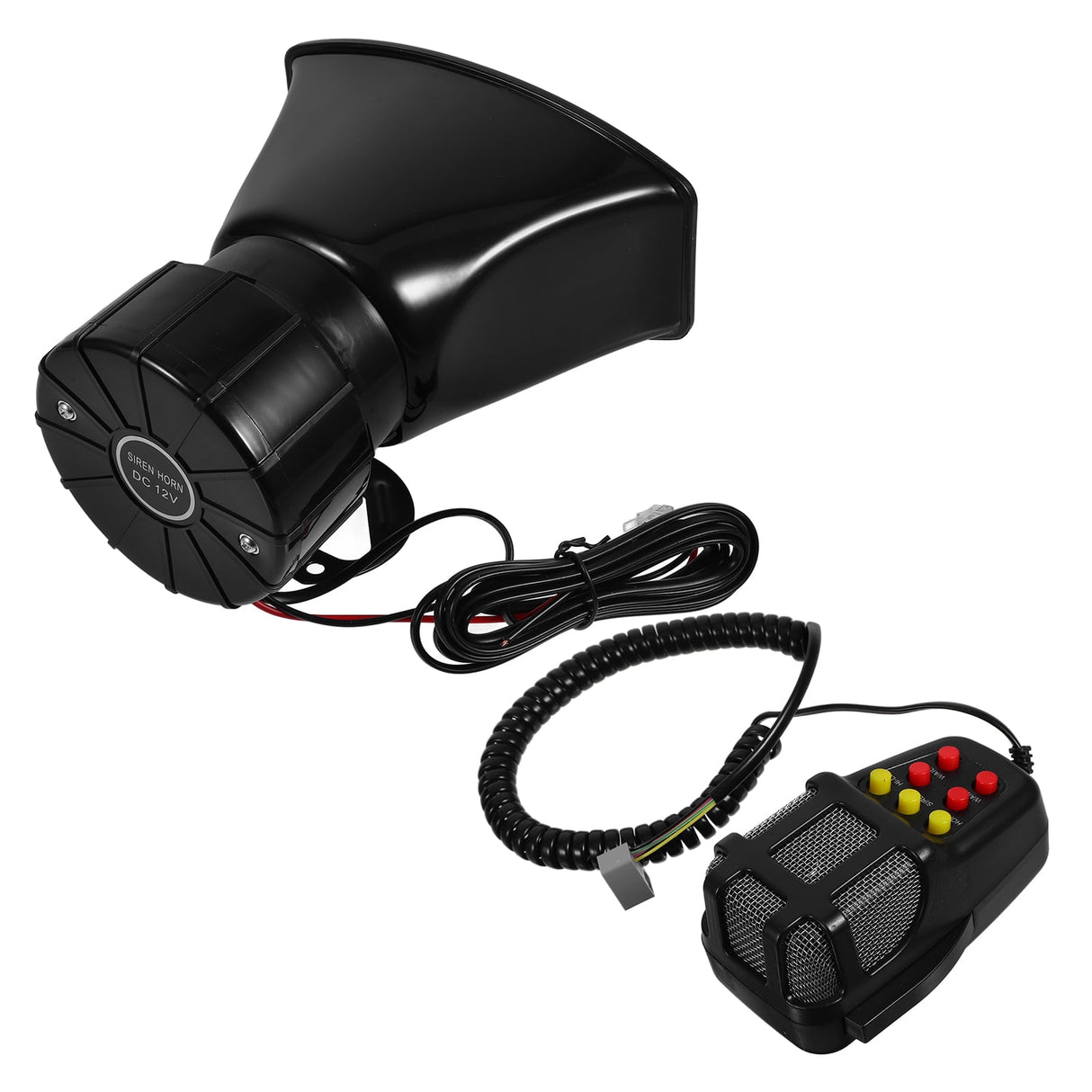 Horn Sounds Maker With 7 Sounds Black 1Pcs 7 Sounds Black