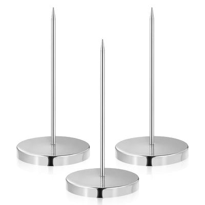 Restaurant Bill Holder Metal 3Pcs 5.5x2.8x0.3Inch Busy Environments Silver