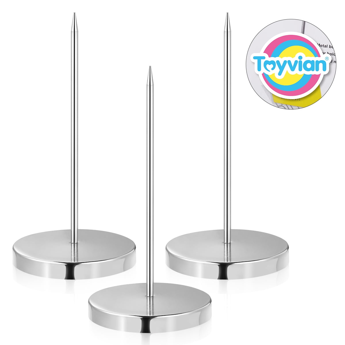 Restaurant Bill Holder Metal 3Pcs 5.5x2.8x0.3Inch Busy Environments Silver