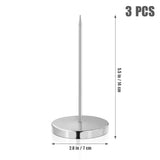 Restaurant Bill Holder Metal 3Pcs 5.5x2.8x0.3Inch Busy Environments Silver