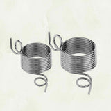 2 Pcs DIY Yarn Strand Guide Metal Yarn Threader Finger Ring Wool Thread Thimble Knitting Sewing Accessories Wool Weaving Tool (Large and Small Style) 1.9X1.1X1.1cm Silver - Side View