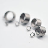 2 Pcs DIY Yarn Strand Guide Metal Yarn Threader Finger Ring Wool Thread Thimble Knitting Sewing Accessories Wool Weaving Tool (Large and Small Style) 1.9X1.1X1.1cm Silver