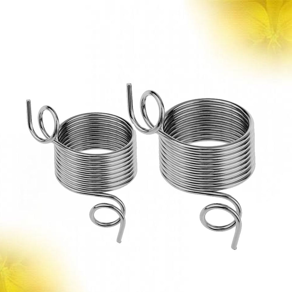 2 Pcs DIY Yarn Strand Guide Metal Yarn Threader Finger Ring Wool Thread Thimble Knitting Sewing Accessories Wool Weaving Tool (Large and Small Style) 1.9X1.1X1.1cm Silver