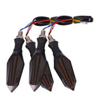 Motorcycle Indicators Blinker Abs 4Pcs Blue