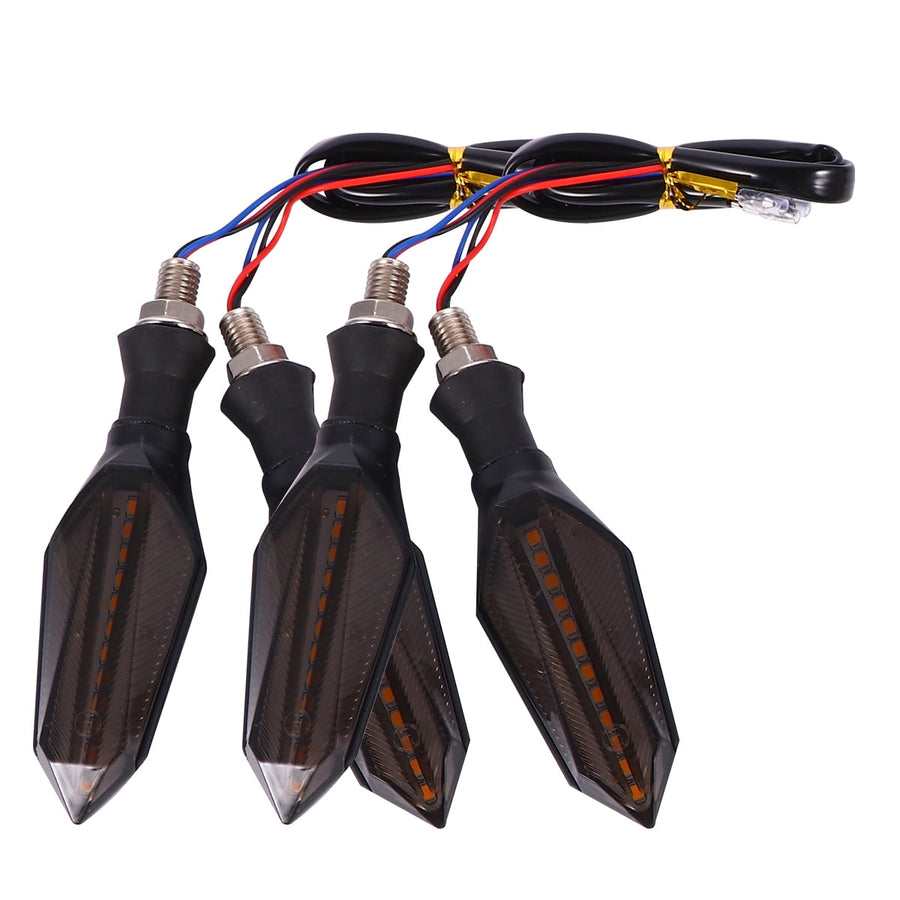 Motorcycle Indicators Blinker Abs 4Pcs Blue