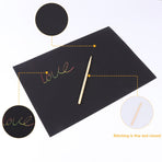2 Pack of 10pcs Scratch Paper Scratching Drawing Paper Black Scratch Crafts Notes Boards Scratch Supplies 30X21cm Black