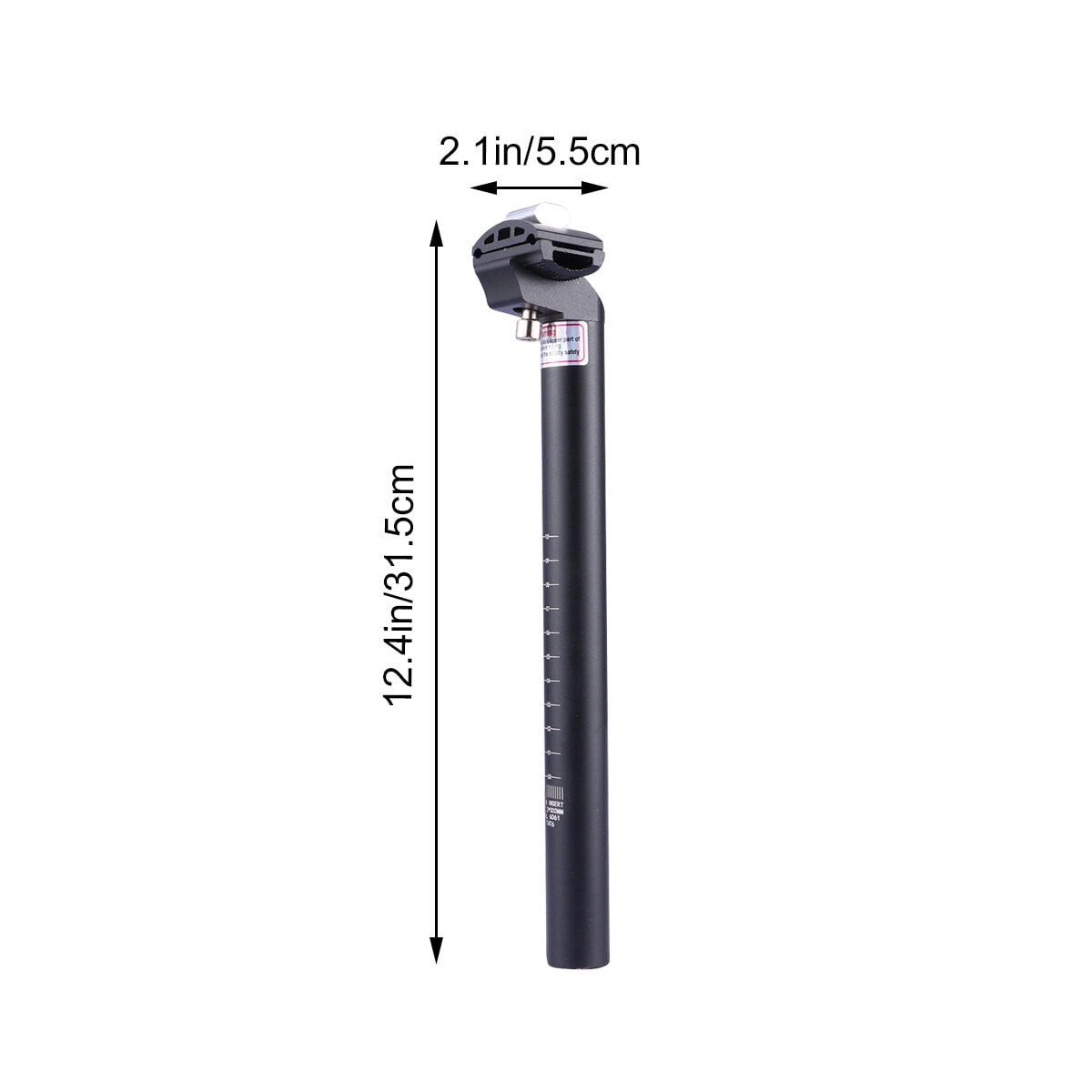 Worgeous 30.8mm Aluminum Alloy Seatpost Mountain Bike Bike Seat Tube Seat Post for Most Road Bike Downhill Bike Track Bike Fixed Gear (Black)
