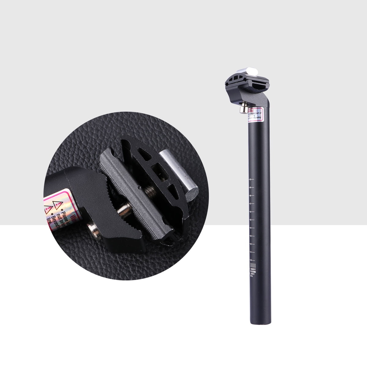 Worgeous 30.8mm Aluminum Alloy Seatpost Mountain Bike Bike Seat Tube Seat Post for Most Road Bike Downhill Bike Track Bike Fixed Gear (Black)