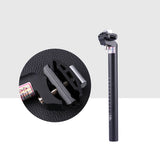 Worgeous 30.8mm Aluminum Alloy Seatpost Mountain Bike Bike Seat Tube Seat Post for Most Road Bike Downhill Bike Track Bike Fixed Gear (Black) - Close-Up Angle